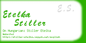 etelka stiller business card